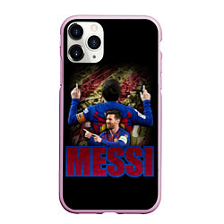 Чехол iPhone 11 Pro матовый МЕССИ MESSI, цвет: 3D-розовый