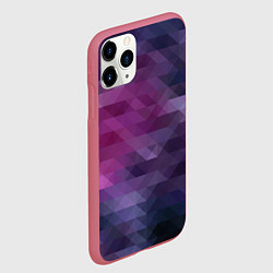 Чехол iPhone 11 Pro матовый Фиолетово-бордовый узор, цвет: 3D-малиновый — фото 2