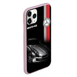 Чехол iPhone 11 Pro матовый MERCEDES BENZ AMG, цвет: 3D-розовый — фото 2