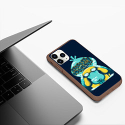 Чехол iPhone 11 Pro матовый Монстр Псайдак, цвет: 3D-коричневый — фото 2