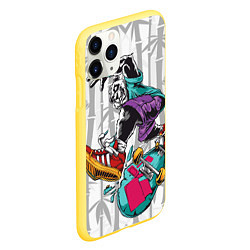 Чехол iPhone 11 Pro матовый HiFi Panda, цвет: 3D-желтый — фото 2
