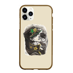 Чехол iPhone 11 Pro матовый Jotaro Kujo, цвет: 3D-коричневый