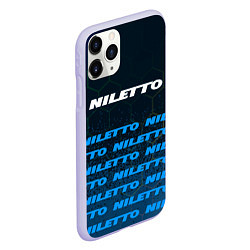 Чехол iPhone 11 Pro матовый Нилетто - Спрей Паттерн, цвет: 3D-светло-сиреневый — фото 2