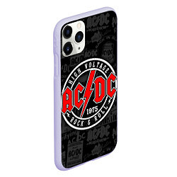 Чехол iPhone 11 Pro матовый AC DC HIGH VOLTAGE, цвет: 3D-светло-сиреневый — фото 2