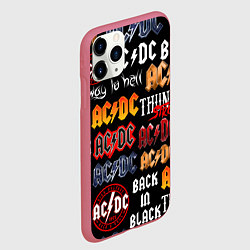 Чехол iPhone 11 Pro матовый AC DC LOGOBOMBING, цвет: 3D-малиновый — фото 2