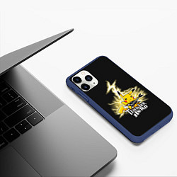 Чехол iPhone 11 Pro матовый Герой грома, цвет: 3D-тёмно-синий — фото 2