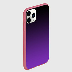 Чехол iPhone 11 Pro матовый Ночной градиент Фиолетовый, цвет: 3D-малиновый — фото 2