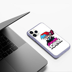 Чехол iPhone 11 Pro матовый Бойфренд Boyfriend, цвет: 3D-светло-сиреневый — фото 2