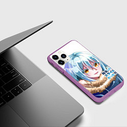 Чехол iPhone 11 Pro матовый Римуру, О моём перерождении, цвет: 3D-фиолетовый — фото 2