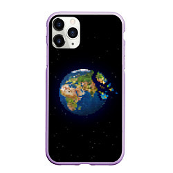 Чехол iPhone 11 Pro матовый Разрушение земли!, цвет: 3D-сиреневый