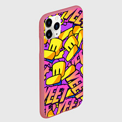 Чехол iPhone 11 Pro матовый ROBLOX РОБЛОКС YEET, цвет: 3D-малиновый — фото 2