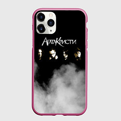 Чехол iPhone 11 Pro матовый Агата Кристи группа, цвет: 3D-малиновый