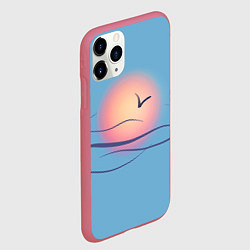 Чехол iPhone 11 Pro матовый Солнечный шар, цвет: 3D-малиновый — фото 2