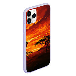 Чехол iPhone 11 Pro матовый АФРИКАНСКАЯ САВАННА, цвет: 3D-светло-сиреневый — фото 2