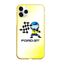 Чехол iPhone 11 Pro матовый Ford - Racing, цвет: 3D-желтый
