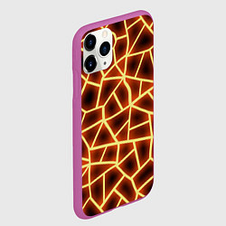 Чехол iPhone 11 Pro матовый Огненная геометрия, цвет: 3D-фиолетовый — фото 2