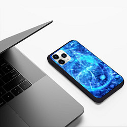 Чехол iPhone 11 Pro матовый Вибрация воздуха, цвет: 3D-черный — фото 2