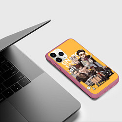 Чехол iPhone 11 Pro матовый Большой куш, цвет: 3D-малиновый — фото 2