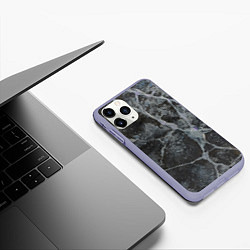Чехол iPhone 11 Pro матовый Лунный камень, цвет: 3D-светло-сиреневый — фото 2