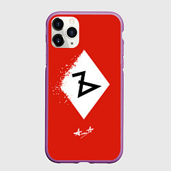 Чехол iPhone 11 Pro матовый Алиса Ъ «Твёрдый знак», цвет: 3D-фиолетовый