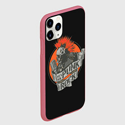 Чехол iPhone 11 Pro матовый Punk Rock, цвет: 3D-малиновый — фото 2