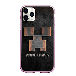 Чехол iPhone 11 Pro матовый MINECRAFT TEXTURE IRON, цвет: 3D-розовый