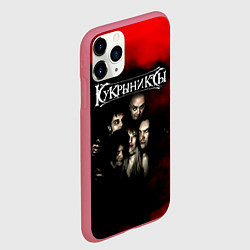 Чехол iPhone 11 Pro матовый Группа Кукрыниксы, цвет: 3D-малиновый — фото 2