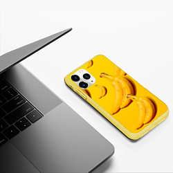 Чехол iPhone 11 Pro матовый Банановый рай, цвет: 3D-желтый — фото 2