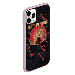Чехол iPhone 11 Pro матовый MUAY THAI FIGHTER, цвет: 3D-розовый — фото 2