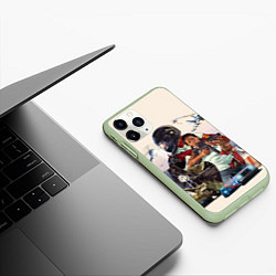 Чехол iPhone 11 Pro матовый Grand Theft Auto V, цвет: 3D-салатовый — фото 2