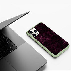 Чехол iPhone 11 Pro матовый Мраморная текстура камня, цвет: 3D-салатовый — фото 2