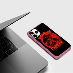 Чехол iPhone 11 Pro матовый Ты нужен армии метала, цвет: 3D-малиновый — фото 2