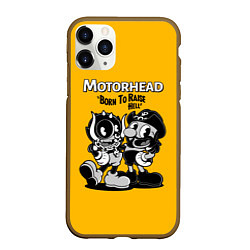 Чехол iPhone 11 Pro матовый Motorhead x Cuphead, цвет: 3D-коричневый