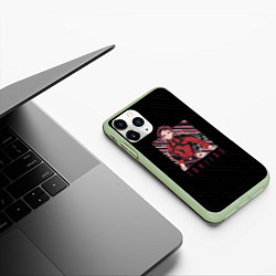 Чехол iPhone 11 Pro матовый Танджиро Камадо, цвет: 3D-салатовый — фото 2
