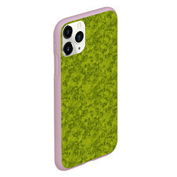 Чехол iPhone 11 Pro матовый Зеленый мраморный узор, цвет: 3D-розовый — фото 2