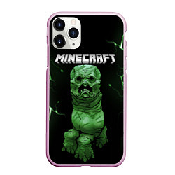 Чехол iPhone 11 Pro матовый CREEPER 3D MINECRAFT 3D Z, цвет: 3D-розовый