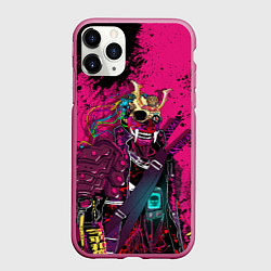 Чехол iPhone 11 Pro матовый CYBERPUNK 2077 DEMON Z, цвет: 3D-малиновый