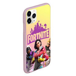Чехол iPhone 11 Pro матовый Fortnite Squad, цвет: 3D-розовый — фото 2