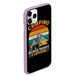 Чехол iPhone 11 Pro матовый Camping, цвет: 3D-сиреневый — фото 2