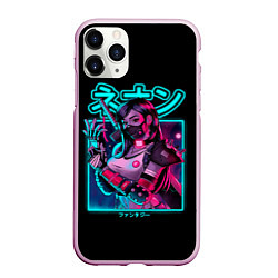 Чехол iPhone 11 Pro матовый Neon girl