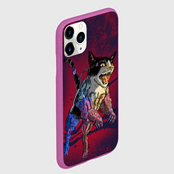 Чехол iPhone 11 Pro матовый CYBERCAT КИБЕРКОТ Z, цвет: 3D-фиолетовый — фото 2
