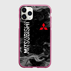 Чехол iPhone 11 Pro матовый MITSUBISHI ОГОНЬ, цвет: 3D-малиновый