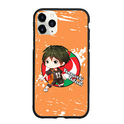 Чехол iPhone 11 Pro матовый Yamaguchi Tadashi Haikyu Волейбол Z, цвет: 3D-черный