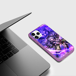 Чехол iPhone 11 Pro матовый Рэйзор Genshin Impact Геншин Импакт Z, цвет: 3D-фиолетовый — фото 2