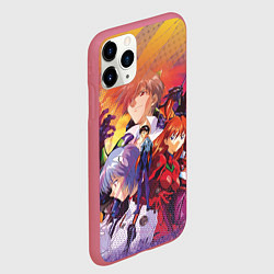 Чехол iPhone 11 Pro матовый Евангелион, цвет: 3D-малиновый — фото 2