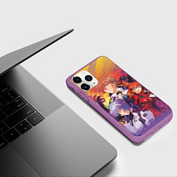 Чехол iPhone 11 Pro матовый Евангелион, цвет: 3D-фиолетовый — фото 2
