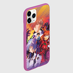Чехол iPhone 11 Pro матовый Евангелион, цвет: 3D-фиолетовый — фото 2