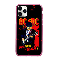 Чехол iPhone 11 Pro матовый ARE YOU REDY? ACDC, цвет: 3D-малиновый