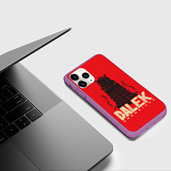 Чехол iPhone 11 Pro матовый Dalek, цвет: 3D-фиолетовый — фото 2