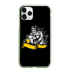 Чехол iPhone 11 Pro матовый Demon of speed, цвет: 3D-салатовый